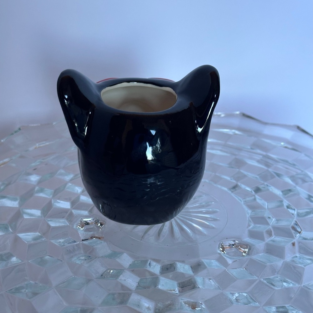 Boston Terrier Dog Head Vase Ceramic Planter Red Glasses Cute‎ Decor - Picture 6 of 8